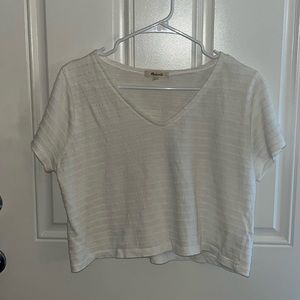 Madewell cropped v neck tunic top